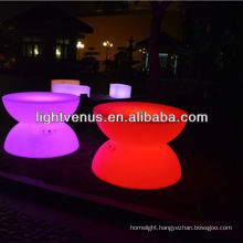 new Ipad control factory direct sale rechargeable color changing large round outdoor table